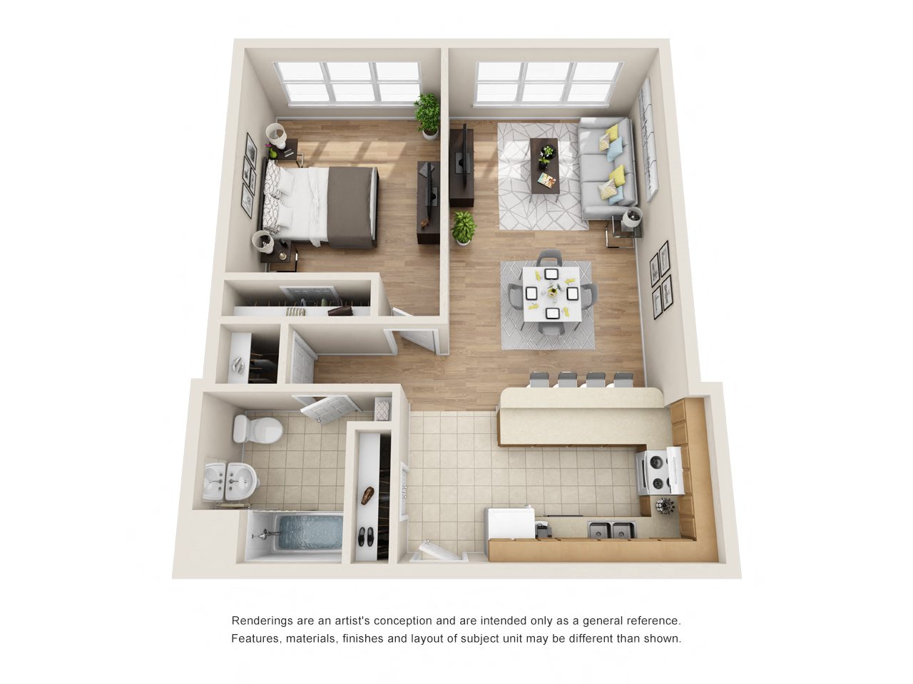 The View at Kessler Park Apartments A1 Floor Plan The View at Kessler Park Apartments A1 Floor Plan